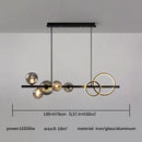 Axyaa Glass Bubble Chandelier: Nordic Minimalist Magic Bean Design