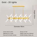 Axyaa Nordic Star Pendant Light: Postmodern Luxury Design for Living Room, Restaurant Chandeliers