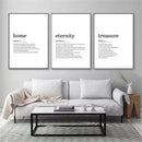 Axyaa Family Love Wall Art Black White Poster Canvas Painting Home Decor