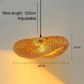 Axyaa Nordic Bamboo Weave Chandelier with LED E27 Bulb
