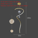 Axyaa Modern Stair Chandelier: LED Pendant Light for Living Room