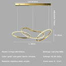 Axyaa Stainless Steel LED Chandelier: Modern Rose Gold Luminaire for Living & Dining Room