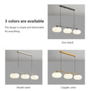 Axyaa Persimmon Pendant Light: Nordic LED Retro 3 Head Glass Lamp for Living Room