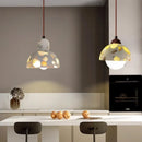 Axyaa Terrazzo Wood LED Pendant Light Glass Ball Hanging Lamp