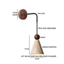 Axyaa Wabi Sabi LED Wall Lamp Wood Yellow Travertine Stone Shade for Home Decor