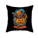 Axyaa Halloween Skull Cat Pumpkin Bat Castle Pillowcase 45x45cm