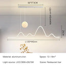 Axyaa Modern Art Moon Chandelier for Bedroom, Restaurant, Living Room Decor