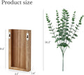Axyaa Wood Wall Planter Vase with Artificial Eucalyptus Farmhouse Hanging Planter