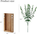 Axyaa Wood Wall Planter Vase with Artificial Eucalyptus Farmhouse Hanging Planter