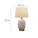 Axyaa Grey Ceramic LED Table Lamp Modern Nordic Design for Home Decor