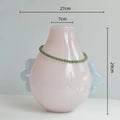 Axyaa Geometric Glass Vase for Home Decor or Flower Arrangement