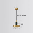 Axyaa Marble Copper LED Pendant Light - Modern Living Room Chandelier