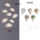 Axyaa Crystal Chandelier Stair Pendant Lamp Living Room Interior Lighting