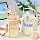 Axyaa Double Cup Water Bottles - BPA-Free Sports Drinkware