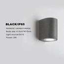 Axyaa Waterproof Wall Lamp Japanese Nordic Homestay Sconce Bedside Cement Light