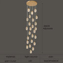 Axyaa Crystal Chandelier LED Pendant Lamp Modern Design Gold Hanging Light