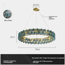 Axyaa Retro Luxury Glass Chandeliers for Dining Living Room Hotel Decor