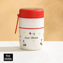 Axyaa Stainless Steel Thermal Lunch Box with Spoon - Double Layer Bento Box