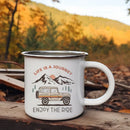 Axyaa Adventure Campfire Party Camping Mug - Mountain Handle Cup Gifts for Camper