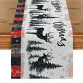 Axyaa Christmas Tree Snowflake Table Runner for Indoor Outdoor Holiday Dining