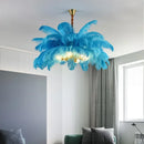 Axyaa Nordic Feather Chandelier LED Pendant Lamp for Romantic Home Decor