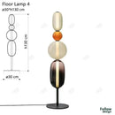 Axyaa Nordic Glass LED Floor Lamp for Home Decor and Indoor Lighting