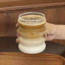 Axyaa Wave Vintage Glass Cups Set for Cold Drinks, Milk, Juice, Champagne