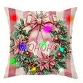 Axyaa LED Light Luminous Pillowcase with Garland Santa Claus Snowman Pattern