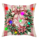 Axyaa LED Light Luminous Pillowcase with Garland Santa Claus Snowman Pattern
