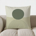 Axyaa Green Circle Pattern Throw Pillow Cover for Sofa, Bedroom, Car