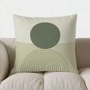 Axyaa Green Circle Pattern Throw Pillow Cover for Sofa, Bedroom, Car