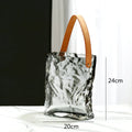 Axyaa Transparent Glass Vase with Irregular Texture for Terrarium Home Decoration