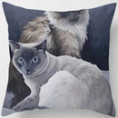 Siamese Cat Print Pillowcase for Home Sofa Decor by Axyaa