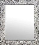 Axyaa Mosaic Glass Wall Mirror, Decorative Embossed Rectangular Vanity Mirror