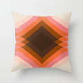 Axyaa Rainbow Tunnel Pattern Pillowcase Brown Plush Cover 45x45cm