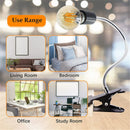 Axyaa Ceramic Clamp Light Socket with Adjustable Gooseneck Bedside Lamp Holder