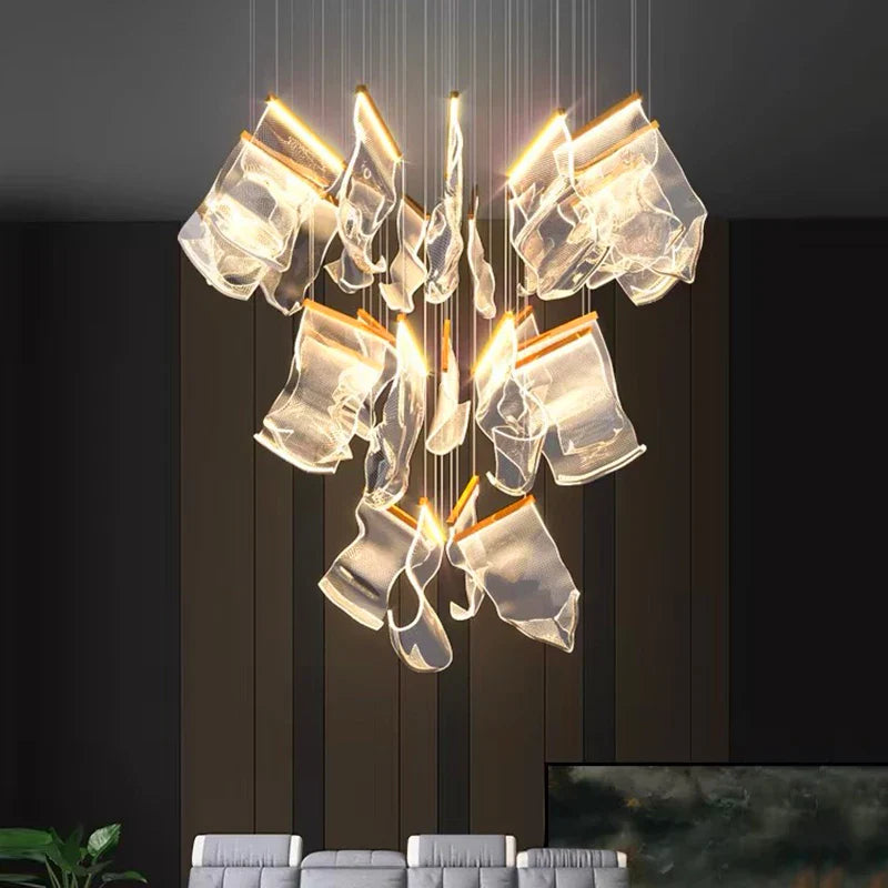 Axyaa Nordic Stair Chandelier Living Room Dining Pendant Ceiling Light