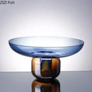 Axyaa Gradient Glass Vase Hydroponic Flower Pot Desk Decor Artificial Floral Arrangement