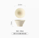 Axyaa Ceramic Horn Bowl Set - High Foot, High Aesthetic, Anti-Scalding Hat Bowl