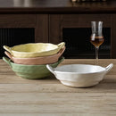 Axyaa Ceramic Binaural Bowl, Matte Finish, Japanese Style, Soup Noodle Salad Tableware