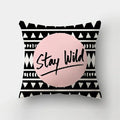 Yellow Black Geometric Cushion Cover - Wave Line Design by Axyaa