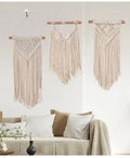 Axyaa Boho Cotton Tapestry with Fringe - Stylish Wall Art, Home Decor Piece.