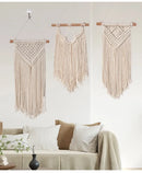 Axyaa Boho Cotton Tapestry with Fringe - Stylish Wall Art, Home Decor Piece.