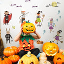 Axyaa Halloween Window Stickers Ghost Witch Pumpkin Glass Sticker Party Decor
