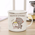 Axyaa Cute Animal Enamel Cup Breakfast Mug Set