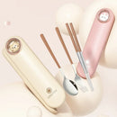 Axyaa Kawaii Cutlery Set: Spoon, Fork, Chopsticks in Case