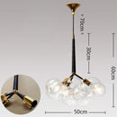 Axyaa Nordic Glass LED Chandelier | Starry Design for Home Decor | Ceiling Light