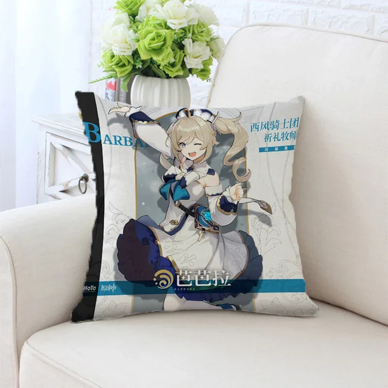 Axyaa Anime Pillow Cover 45x45, Decorative Cushion for Sofa, Bed, Home Decor