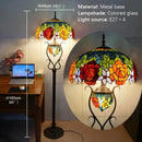 Axyaa Stained Glass Tiffany Floor Lamp: American Retro Style for Living Room & Bedroom
