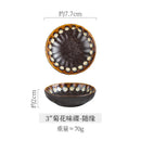 Axyaa Ceramic Flower Sauce Dish Set for Sushi & Molecular Cuisine